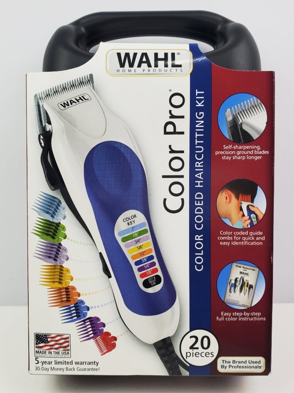 Wahl Color Pro Haircutting Kit Clipper Guards 20 Pieces Model 79300-400 NIP
